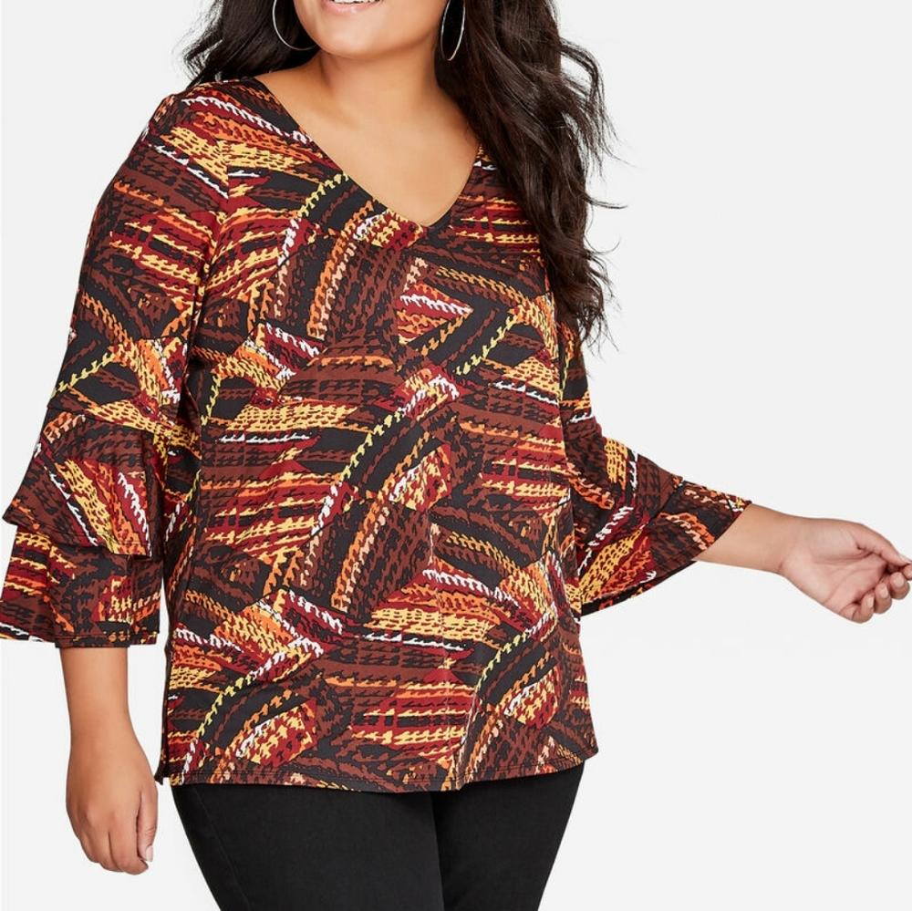 Ashley Stewart Multi-Color Shirt - Picture 1 of 3